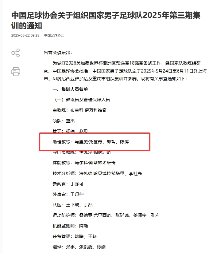 Zheng Zhi還是Chen Tao？體育：中國國家足球隊(duì)的前中國隊(duì)教練將負(fù)責(zé)東亞杯